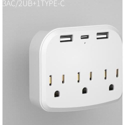 American Standard Wall Socket Wireless Power Strip Household One To Three US Standard USB Conversion Socket