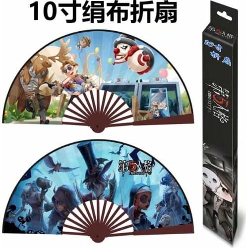Anime Identity V folding fan toy Bamboo Silk Cloth Hardcover Folding Hand Fan toy gift 10"/33cm