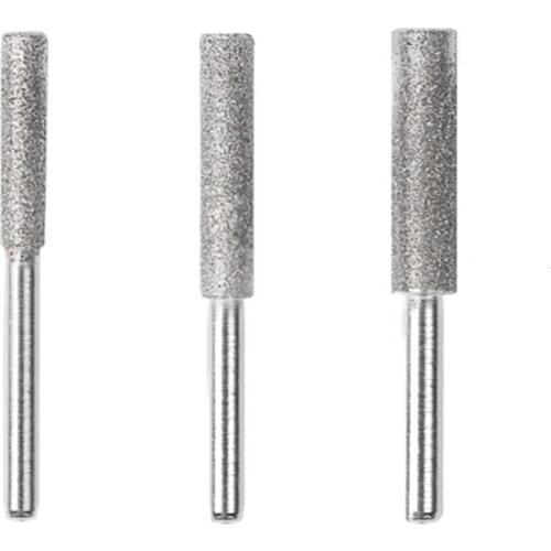 Electric Grinding Drill Metal Polishing Diamond Chainsaw Grinding Head Sharpener Polishing Burr Stone File Chain Saw