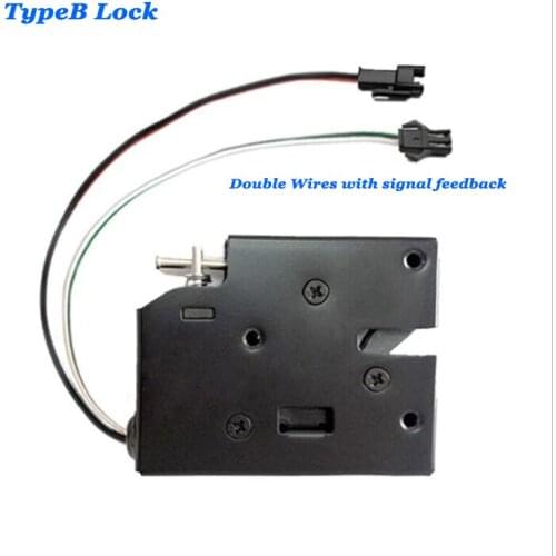 Electromagnetic Solenoid Lock Electirc Magnetic Lock Cabinet Door Lock 12V For Vending Machine Metal cabinet SM2.54 Terminal
