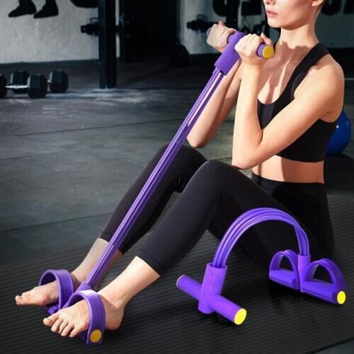 Resistance Bands Weight Loss Fitness Equipment 4 Tube Tension Trainer Sports Foot Expander Chest Pull Leg Latex Rope Gymnastics