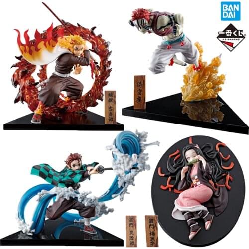100% Banpresto Original Demon Slayer Dawn Blade Nezuko Tanjirou Akaza Rengoku Kyoujurou Collection Anime Action Figure Kids Toys