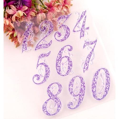 Cake Stamp Tool TPR Alphabet Number Cake Mold Reusable Non-Toxic Easy to Use Transparency Design for make fondant cakes biscuits