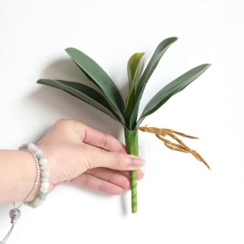 1pcs Real Touch 3 Style Artificial Plant Phalaenopsis Leaf Plant Flowers For Wedding Home Decoration Party Festival Supplies