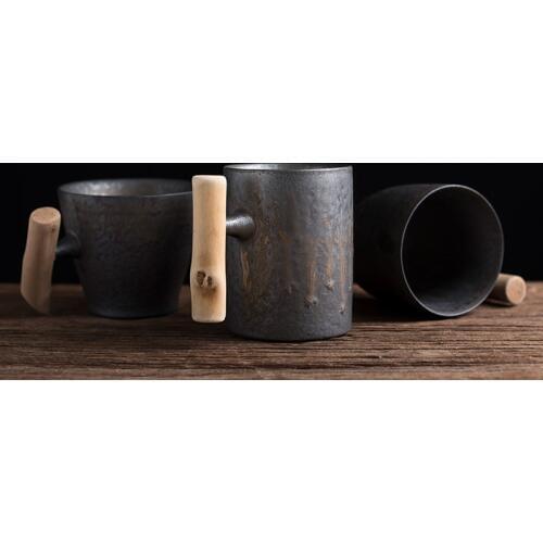 LUWU japan style ceramic tea mugs vintage coffee cup chinese coffee mugs drinkware