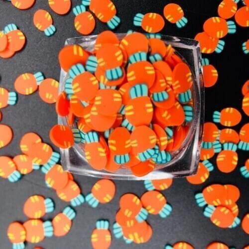 20g 5mm Carrot Flower Candy for Resin DIY Supplies Nails Art Polymer Clear Clay accessories DIY Sequins scrapbook shakes