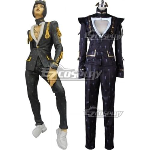 Vento Aureo Golden Wind Bruno Buccellati Black Suit Halloween Party Adult Suit Christmas Outfit Cosplay Costume E001