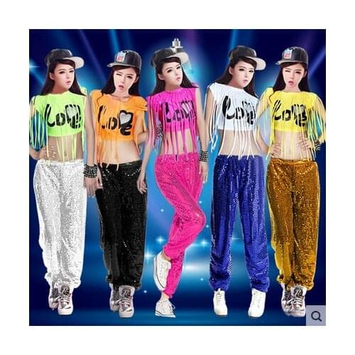 Women Sexy Jazz Dance Costume for Stage Hip Hop Dance Clothing Female DS Dance Dress Girl Street Dance DJ Dancer Wear 90