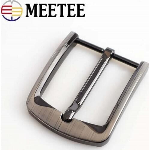 Meetee 4cm Metal Belt Buckles Brushed Waistband Head Pin Buckle for Mens Jeans Belts Accessories Cowboy Diy Leather Craft ZK897