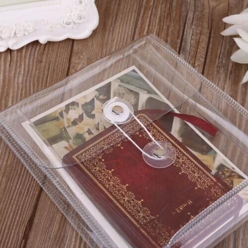 Multifunctional Transparent PVC Winding Storage Bag File Folder Desk Document Makeup Organizer Office Supplies