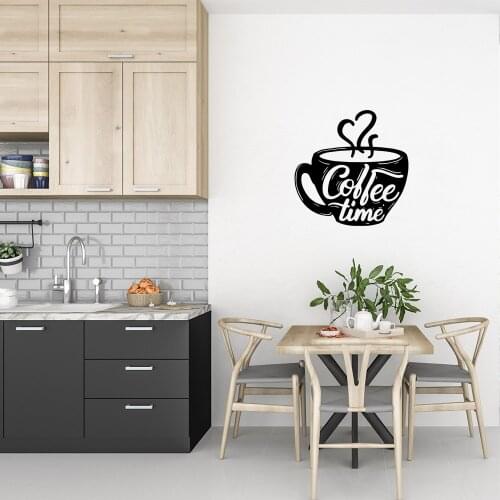 Cartoon Coffee Vinyl Self Adhesive Wallpaper For Bedroom Decoration Wall Art MURAL Drop Shipping