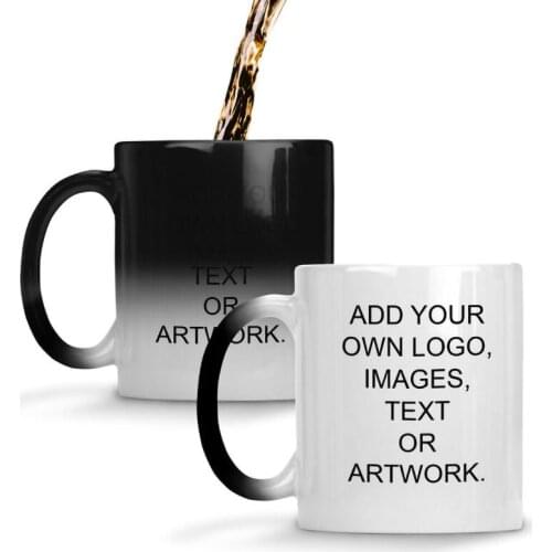 Custom Photo Magic Mug Color Change with Temperature Black To Photo Unique Personalized Gift Coffee Mug Changing Color Mug