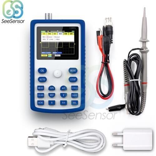 Handheld Professional Digital Oscilloscope 500MS/s Sampling Rate 110MHz Analog Bandwidth Support Waveform Storage