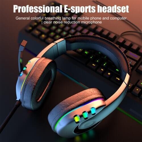 CARPRIE Wired Headset Gamer for Computer PS4 Headsets Surround Sound LED Overear Wired Headphones With Mic For PC Laptop Games