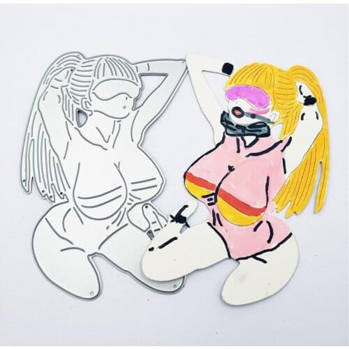 6.6*10cm girl paper die Cutting dies metal crafts paper die-cutting /DIY embossing Easter Halloween Scrapbooking