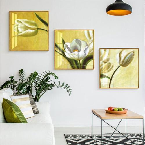 Modern Chinese Living Room Decorative Painting Flower Print Without Frame Creative Gift Home Decoration Painting