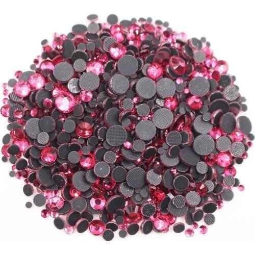 Mix Size Hotfix Rhinestones Shiny Crystals Strass Beads Craft Stones Adhesive Glue-back Iron On Rhinestones For Clothes Gems