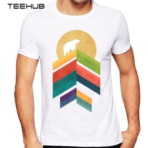 TEEHUB Mens New Fashion High Peak Design Short Sleeve T-Shirt Cool Printed Tops Hipster Tee Shirts