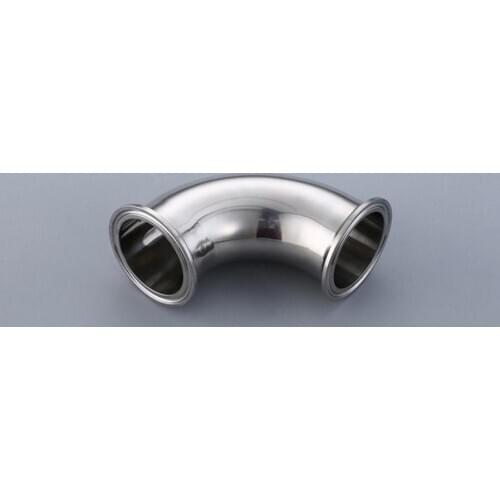 2" Tri Clamp x 45mm 1-3/4" Pipe OD SUS 304 Stainless Steel 90 Degree Elbow Sanitary Fitting Home Brew Beer Wine