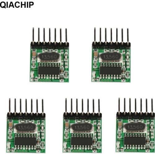 QIACHIP 5pc 433MHz Universal Wireless RF Transmitter Learning Code 1527 Encoding Module 433Mhz Remote Control Switch For Arduino