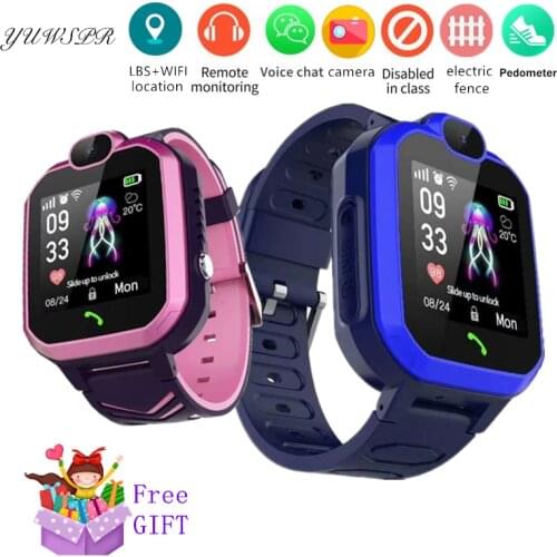 Waterproof Children Tracker Smart Watch LBS Location Remote Monitoring Support 14 Languages Tracking Baby Phone Clock E18