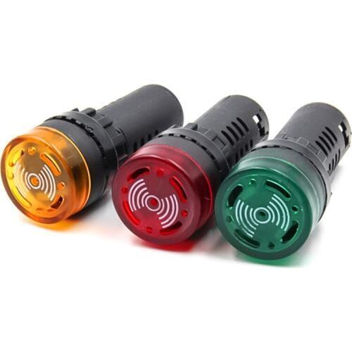 Green red yellow color 50pcs /lot AD16-22sm Indicator light Flash buzzer 12V 24V 220V 380V free shipping