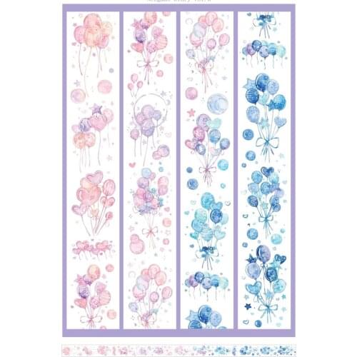 1 Loop Size Love Balloon Pet Panda Diary Washi Tape Sample Decorative Sticker Label 100cm