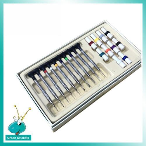 10pcs/kit High Quality Stainless Steel Watch Screwdriver set with Screwdriver with extra driver pins for each size,watch tool