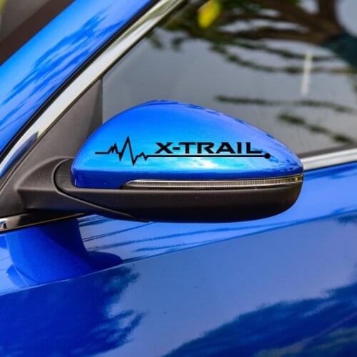 2PCS Reflective Car Styling Side Rear View Mirror Sticker For Nissan New Qashqai Murano X Trail X-trail Teana Accessories