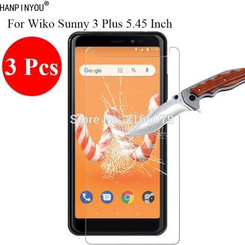 3 Pcs/Lot New 9H 2.5D Hard Tough Tempered Glass Screen Protector For Wiko Sunny 3 Sunny3 Plus 3plus 5.45" Protective Film Guard