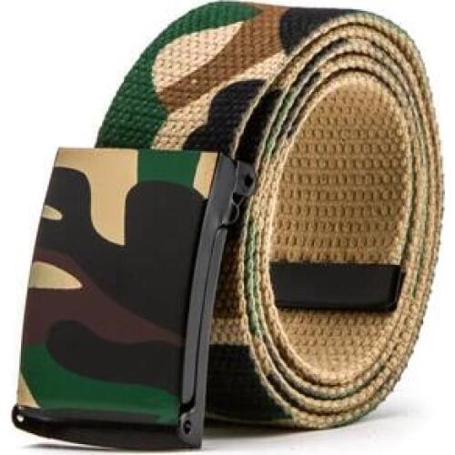 Free shipping Fashion unisex canvas belt with camo prints printed webbing belts for kids casual wear accessories