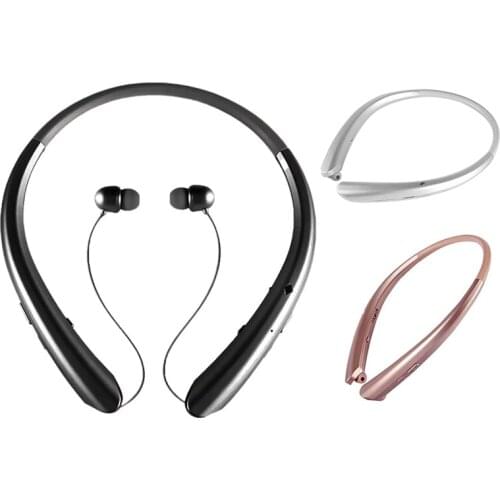 HWS916 Bluetooth Wireless Stereo 4.1 Neckband Wireless Headphones with Microphone Retractable Arbuds
