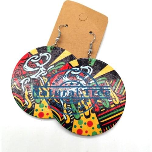 Comb Pick Wooden Earrings