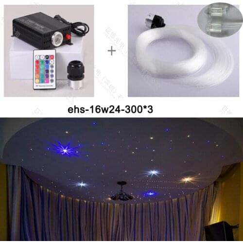 DIY 16w RGB Color fiber Optical Starry Sky Star Ceiling Light For Home Cinema Decoration