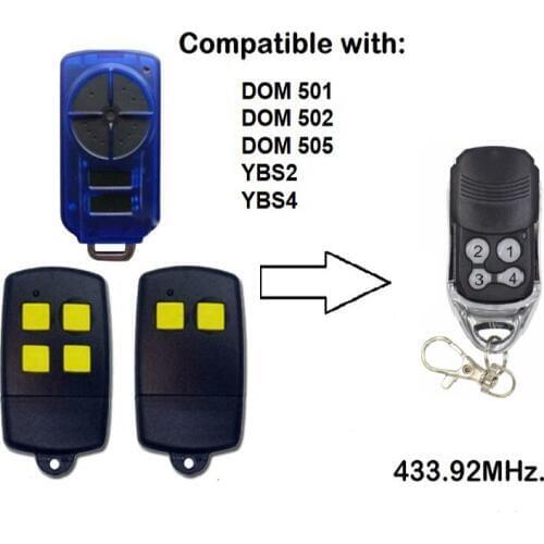 After market DOM501,DOM502,DOM505,YBS2,YBS4 garage door remote