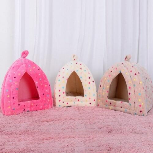 NICREW Pet Cat Cave House Foldable Tent Soft Dog Bed Mongolian Yurts Cute Kennel Nest Small Animals Puppy House Hot Sale