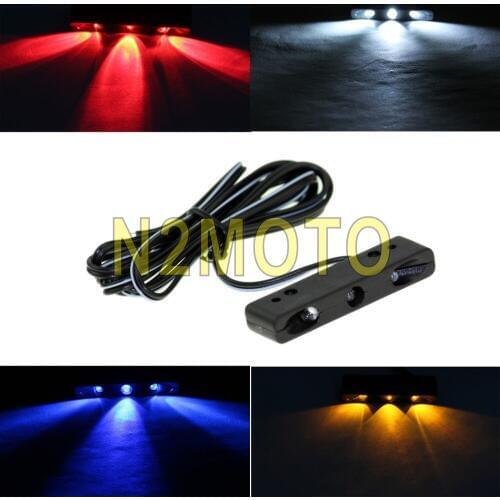 Red / White / Amber / Blue 3pcs LED Mini Super Bright Licence Plate Light Universal for Car Motorcycle LED Number Plate Lamp