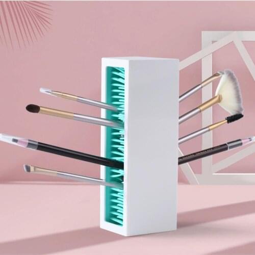 Creative Makeup Brush Holder Silicone Lipstick Cosmetics Storage Box Container Free lipstick storage rack stationery storage new