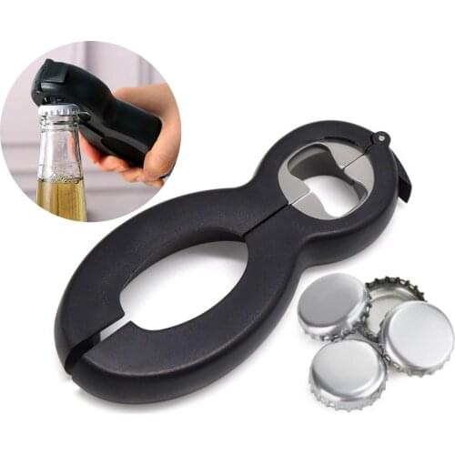 6 In 1 Multifunction Bottle Opener Kitchen Gadget All In One Jar Gripper Can Beer Lid Twist Off Jar Wine Opener Claw