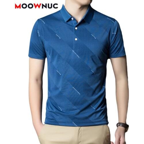 Men Polo Shirt Striped Short Sleeve Casual Polo Male Fashion Business High-Quality Youth Hombre 2021 New Summer Thin MOOWNUC