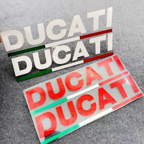 A Set Of DIY Motorcycle Handmade Vinyl Multicolor Reflective Stickers Fairing Racing Logo Pedal Body Tank Helmet Ducati DUCATI