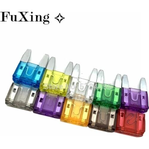 10PCS Mixed Mini Blade Fuse Zinc Alloy and Plastic Material 3A 5A 10A 15A 20A 25A 30AMP Set For Small-sized Auto Car Automobile