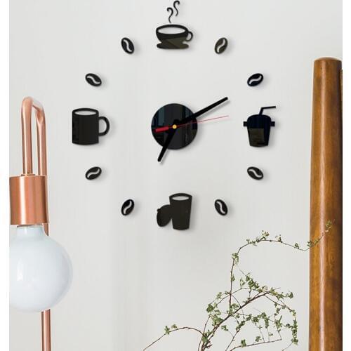 3D Wall Clock DIY Watch Clocks Acrylic Mirror Stickers Living Room Quartz Needle Europe Horloge Quartz Needle Clock On The Wall