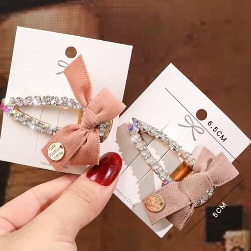 New Korean Fresh Simple Plaid Floral Fabric Bow Duckbill Clip Fashion Beautiful Girl Children Barrettes Hair Accessories