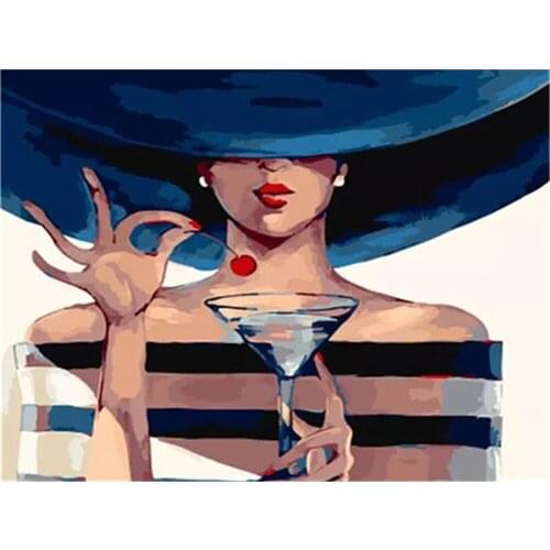 Figure Girl Abstract DIY Cross Stitch 11CT Embroidery Kits Needlework Craft Set Printed Canvas Cotton Thread Home Wholesale