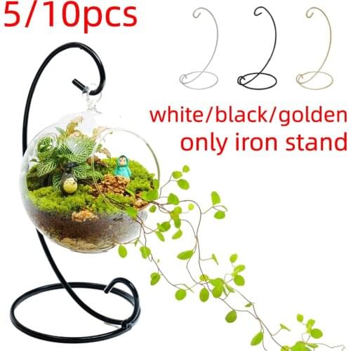 5/10pcs Iron Stand Christmas Hanging Bauble Holder Stand Tree Plant Light Xmas Gift For Bedroom/kitchen Decor Home Garden Decor