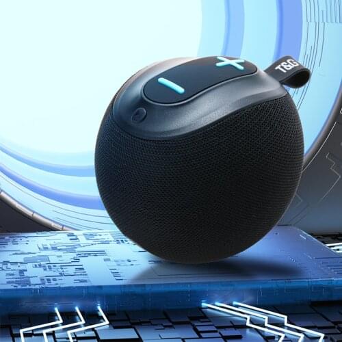 Portable Round Bluetooth-compatible Wireless speaker TWS box creative gift insert card subwoofer Powerful High Outdoor Speaker