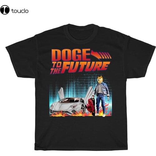 Funny Dogecoin To Moon Hodl Cryptocurrency Doge To The Future T-Shirt S-5Xl