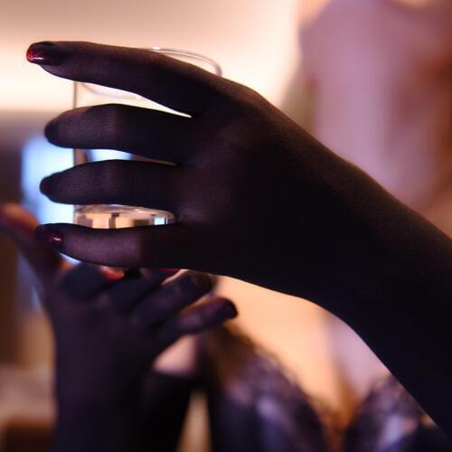 Sheer Seamless Long Glove Lace Candy Color Opera Sunshade Sun Protection Gloves Thin Silk Smooth Sexy Gloves Plus Size For Women