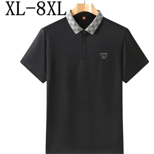 8XL 7XL 6XL Breathable Oversized Polo Shirt Men Short Sleeve Camisas Top Quality Mens Shirts Business polo homme Brand Clothing